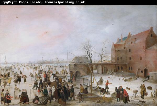 Hendrick Avercamp A Scene on the Ice Near a Town (nn03)